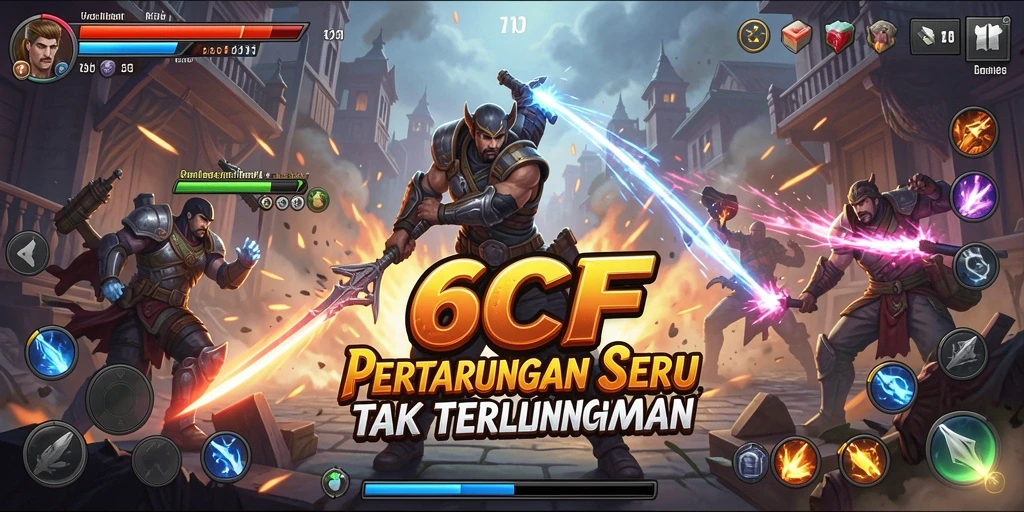 Tampilan gameplay seru dan mendebarkan di 6CF.