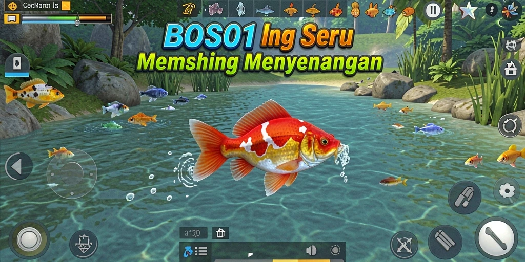 Tampilan gameplay memancing yang seru dan menakjubkan.