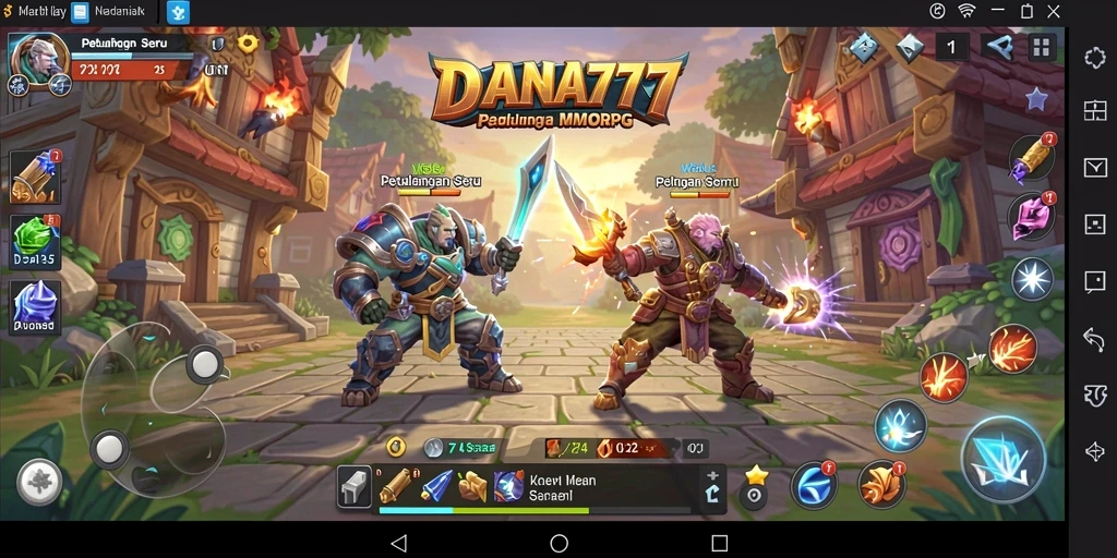 Tampilan gameplay DANA777 yang memukau dalam pertempuran MMORPG.