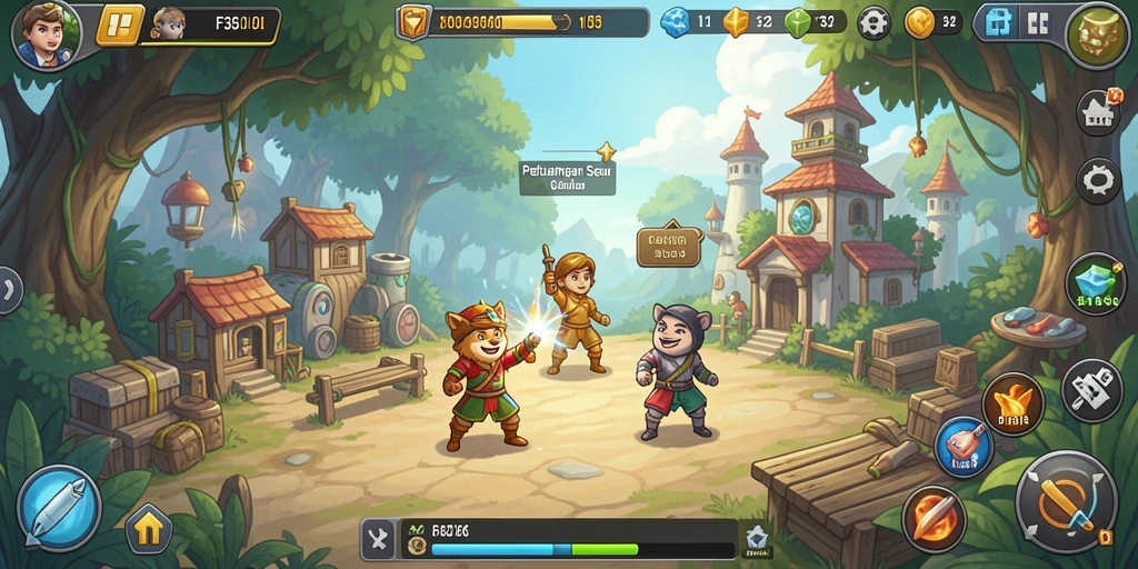 Screenshot F32 menampilkan gameplay Idle yang menarik dan menyenangkan.