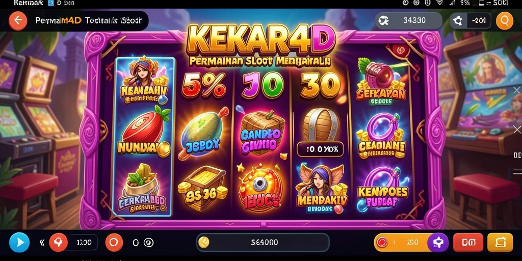 Tampilan menarik dari gameplay Slot KEKAR4D yang mendebarkan.