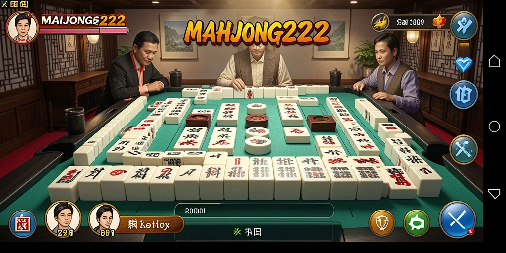 Screenshot gameplay seru MAHJONG222 saat balapan.