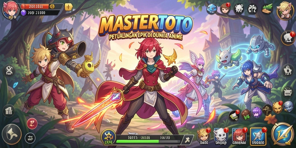 Tampilan gameplay MASTERTOTO dengan karakter Anime yang menawan.
