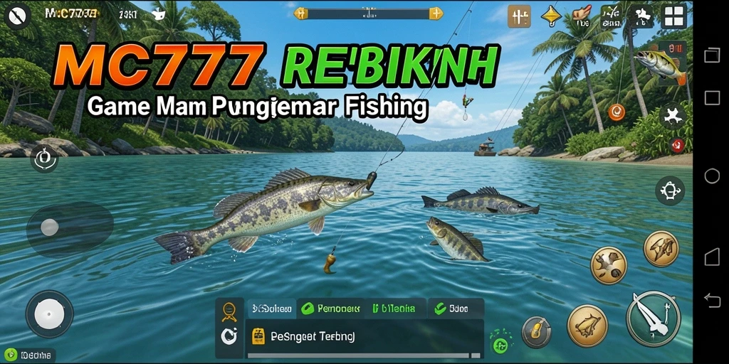 Gameplay MC777 menampilkan aksi memancing yang seru dan menghibur.