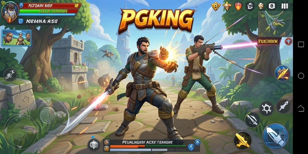 Tampilan gameplay seru dari PGKING yang penuh aksi.