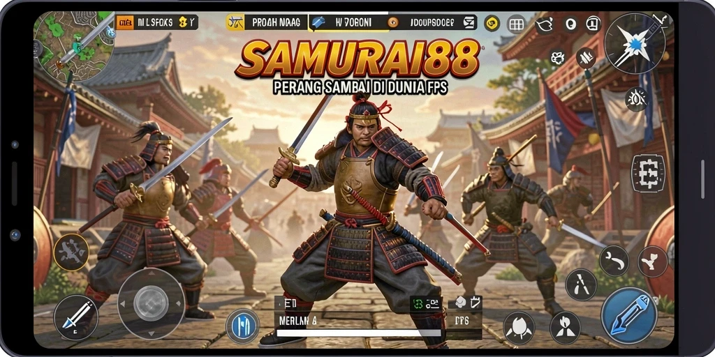 Tampilan gameplay menegangkan di SAMURAI88 yang menunjukkan aksi samurai.