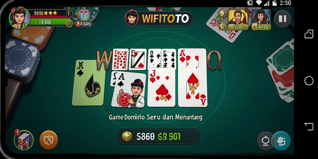 Screenshot gameplay WIFITOTO yang menampilkan keseruan bermain Domino.